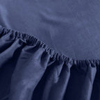 Σετ Σεντόνια με Λάστιχο Cannon Stonewashed 160X200+35 Navy Peony